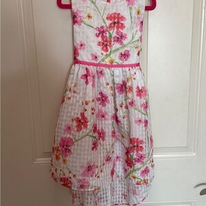 George Pink and White Floral Kids Dress